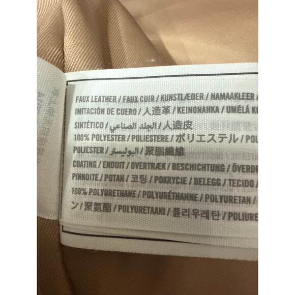 Abercrombie & Fitch Women's Brown Faux Vegan Leather Zip Up Puffer Coat Vest M - Picture 4 of 4